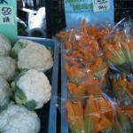 cauliflower & squash blossoms